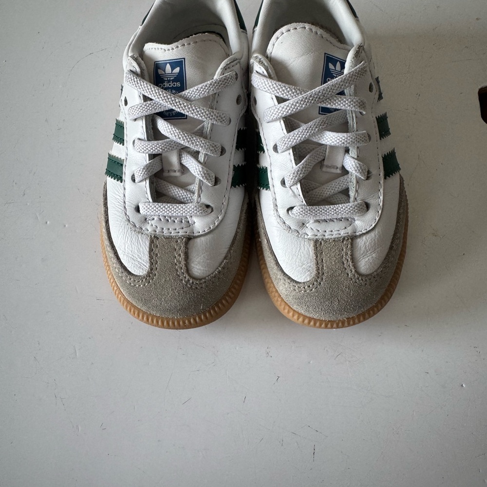 Adidas Kids Shoes - White and Green